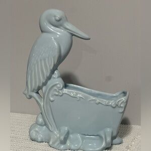 Vintage Haeger baby Blue Ceramic pelican Planter